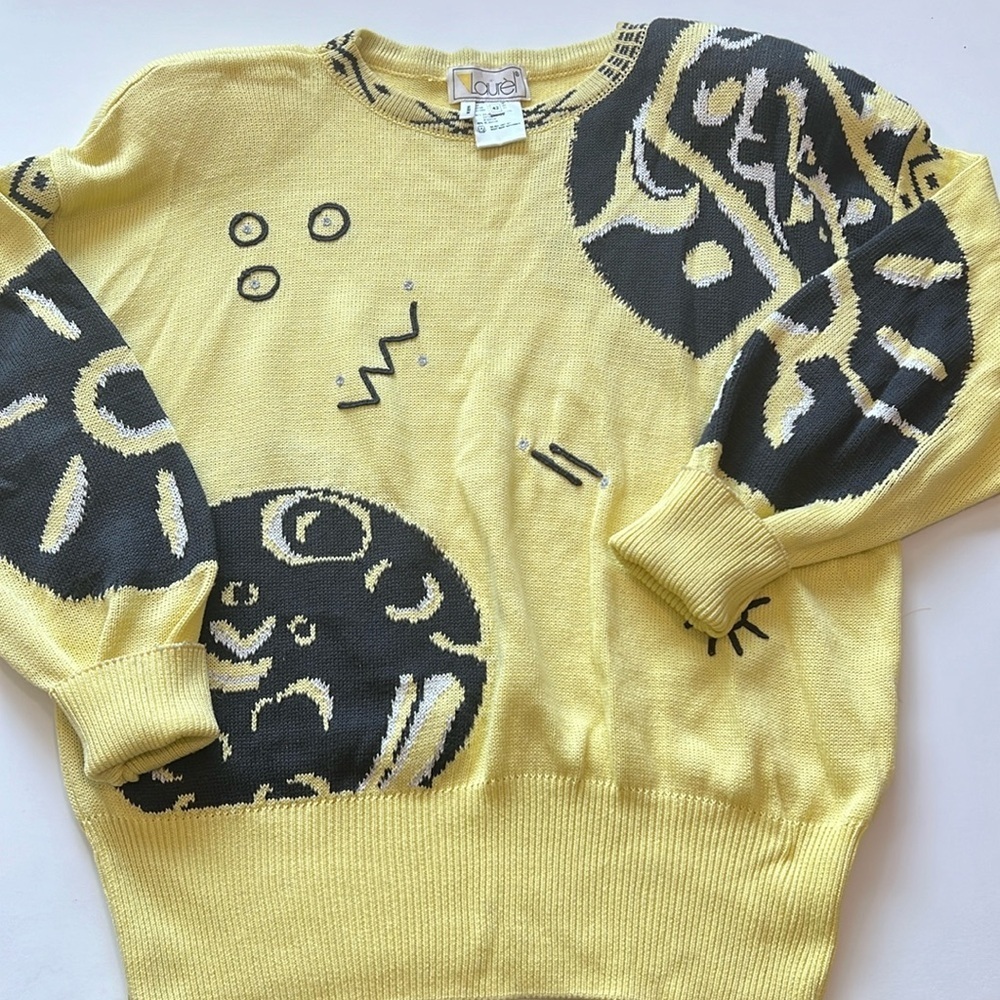 Laurel- 42, cotton vintage abstract‎ sweater